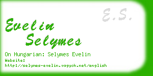 evelin selymes business card